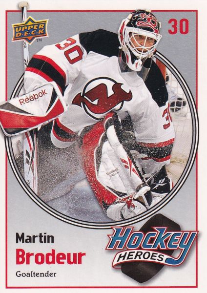 insert karta MARTIN BRODEUR 09-10 UD Ser. 1 Hockey Heroes číslo HH12
